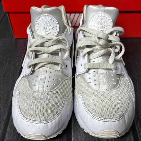 Nike Air Huarache All White Platinum 318429-111 Sneakers Shoes Men's Size 9 - Picture 3 of 16